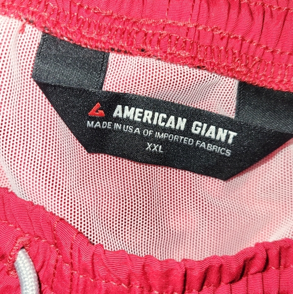 American Giant Men's Swim Shorts Red Size XX Large Beach Pool Vacation - Picture 6 of 7